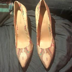 Nine West snake print heels